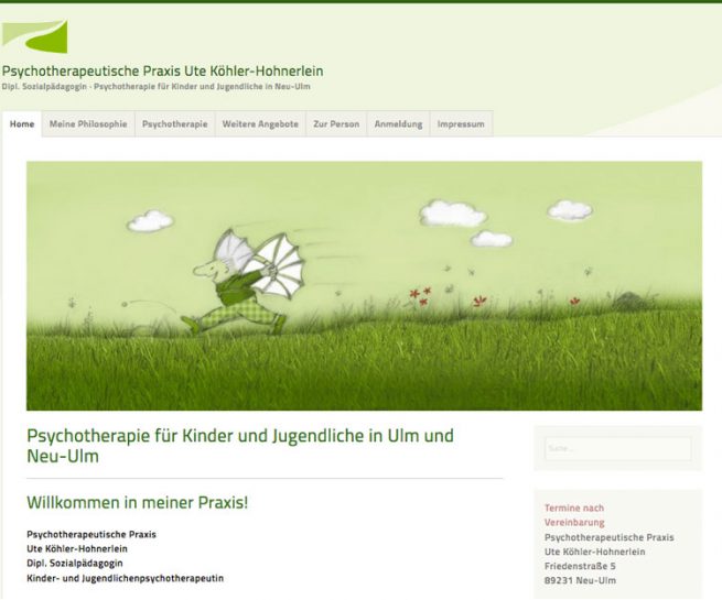 Internetauftritt für Ute Köhler-Hohnerlein