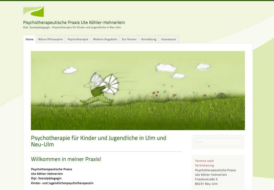 Internetauftritt für Ute Köhler-Hohnerlein