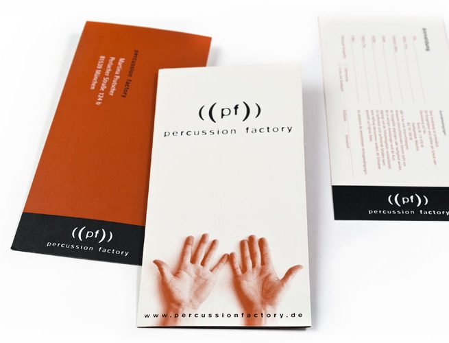 Folder für die percussion factory